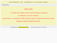 Tablet Screenshot of miscanthus-kaufen.de